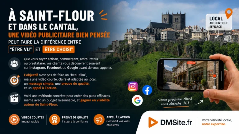 Tournage d’une vidéo publicitaire pour une entreprise à Saint-Flour dans le Cantal