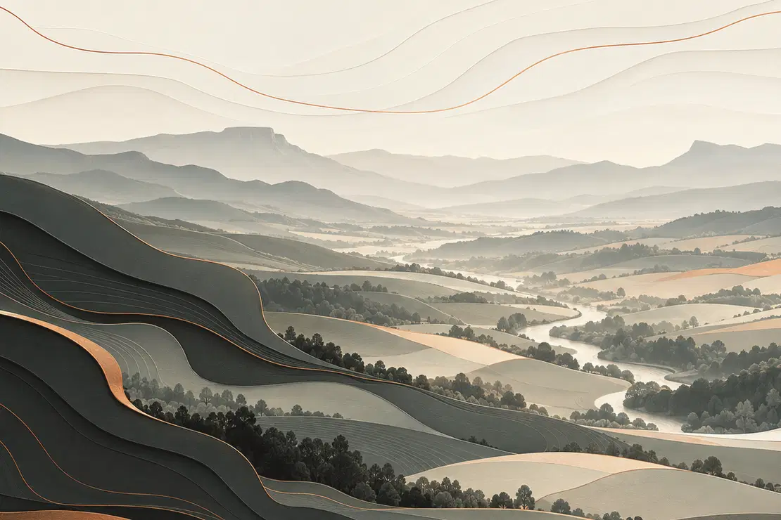 Illustration paysagère pour les services web de DMSite dans le secteur de Cézens