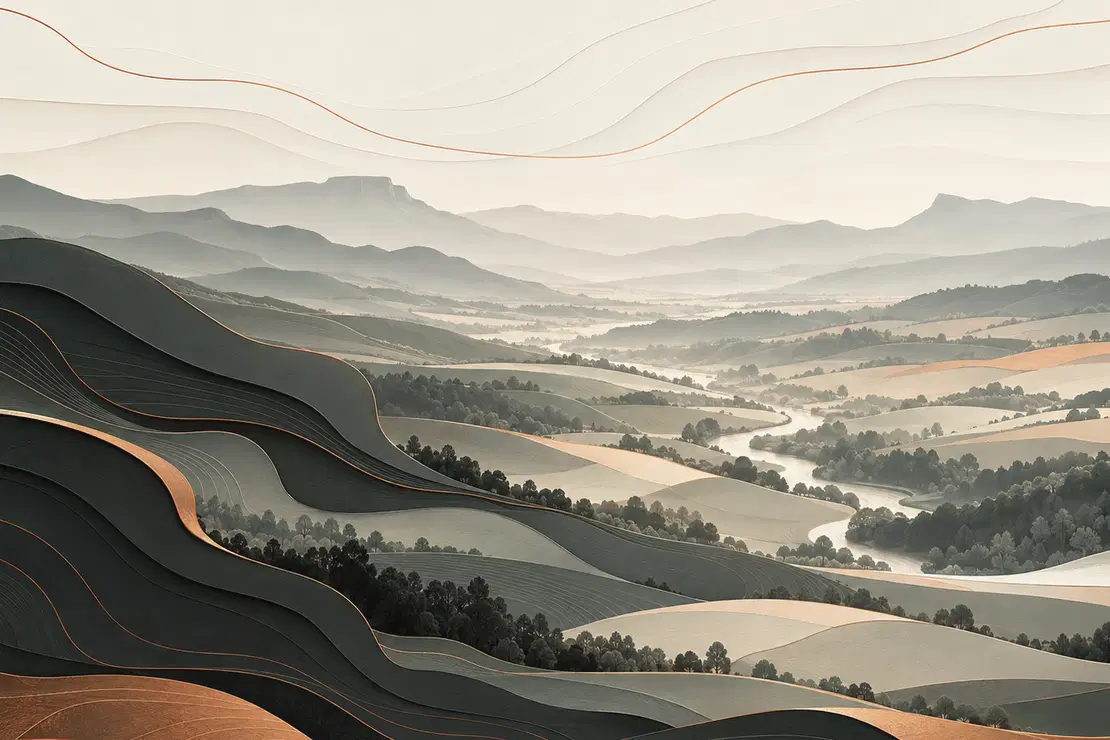 Illustration paysagère pour les services web de DMSite dans le secteur de Leyvaux