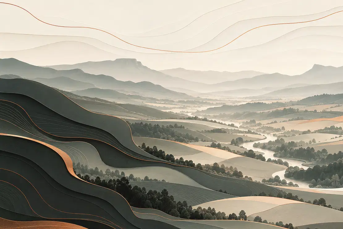 Illustration paysagère pour les services web de DMSite dans le secteur de Peyrusse