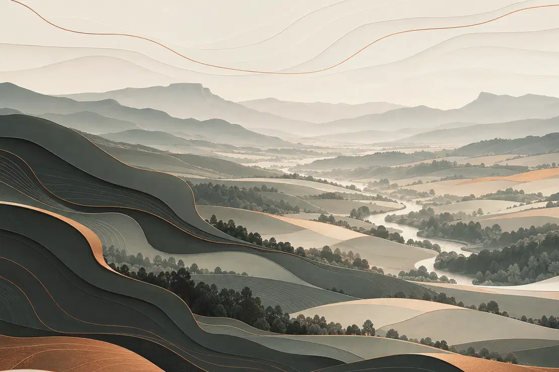 Illustration paysagère pour les services web de DMSite dans le secteur de Villedieu